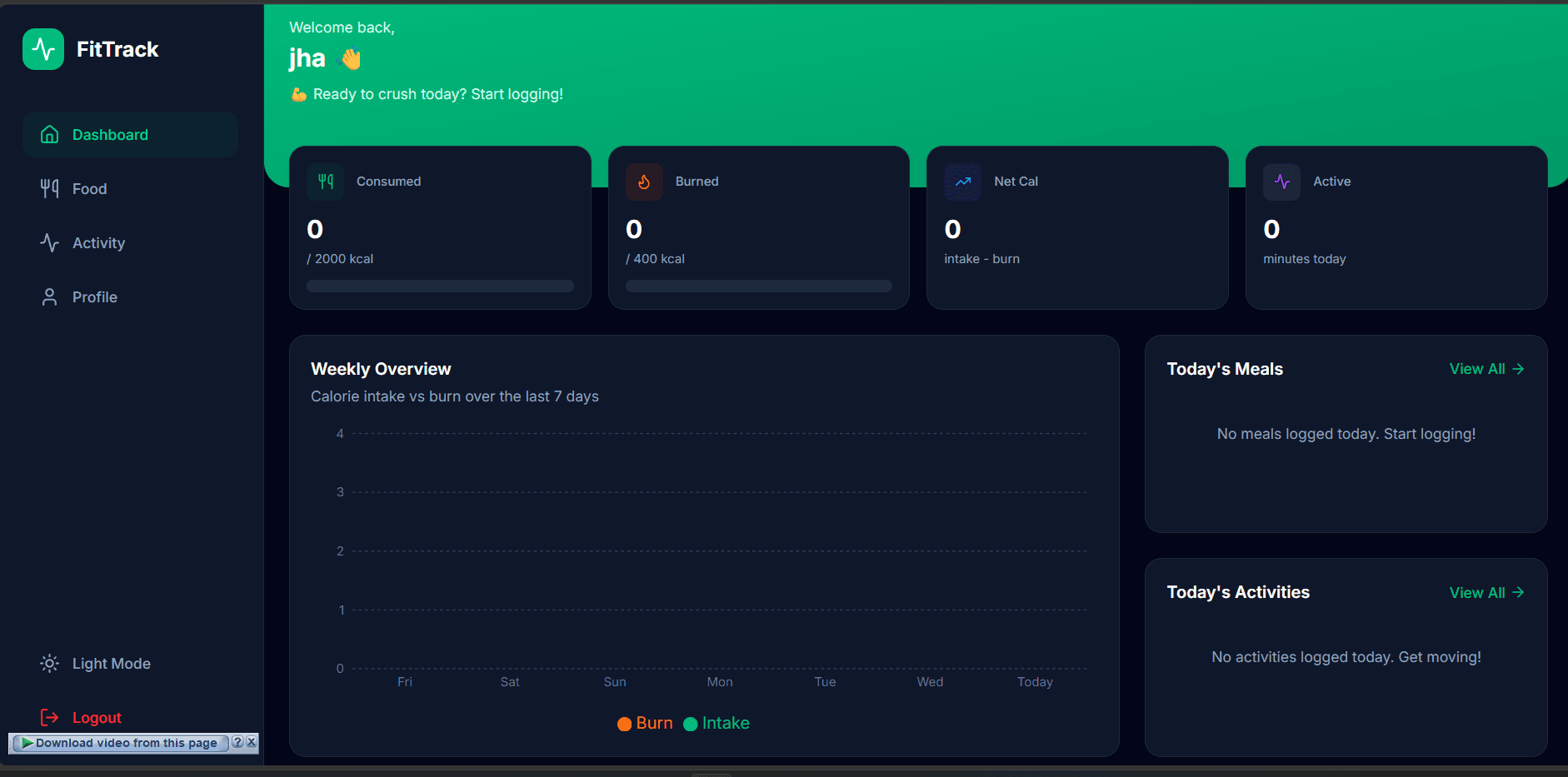 Fitness Dashboard